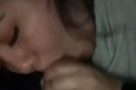 married slut sucking my cock and choking on the nut