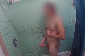 Landlord catches shower jerk on hidden cam