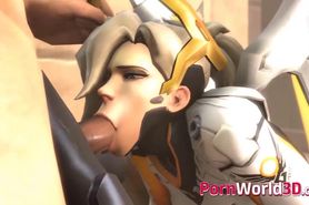 Overwatch 3D Animation Shy Mercy Sucking a Big Cock
