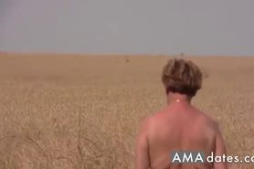 Mature nude outside - video 1