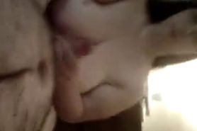 Wife gives blowjob gets cum on tits