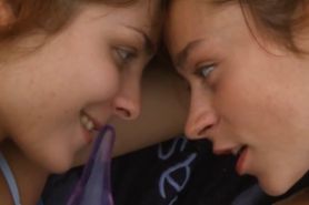 sapphic babes undressing each other - video 3