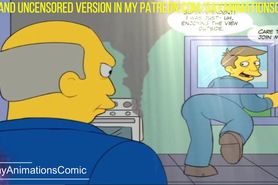 The Simpson - Skinner Big Ass Eating Huge Cock - Hentai Cartoon