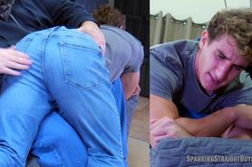 Hot Straight Boy Gets A Humiliating Punishment Spanking Over A Gay Man's Knee