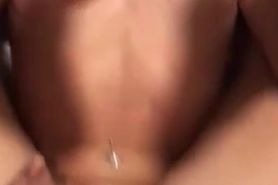 Blonde keeps cumming from anal