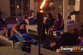 Introvert wife flips out and gets wild at swingers party