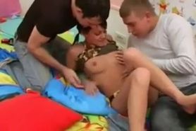 Cute Teen has a 3some wit Anal