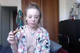 Cam whore Ray Slaps her pussy and sticks ice cubes in it! - video 1