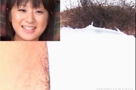 Teen asian brunette masturbating creamy twat with vibrator