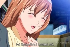 Redhead anime school doll seducing her cute teacher - video 1
