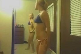 Dance Teen does a mirror dance on webcam