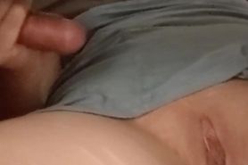 Cumming on Her Pretty, Soft, Bare Pussy