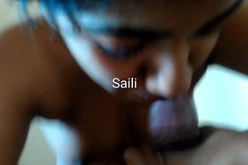 Indian Marathi slut Saili Jadhav swallowing cum