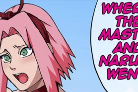 After Tsunade Beach: Sakura in Sexyswimsuit find Hinata Fucked from Naruto
