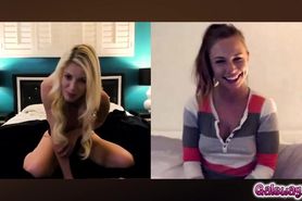 Aidra and Charlotte masturbate together in video chat