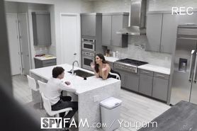 SpyFam Step mother Ava Addams fucks broken hearted step son on valentines day