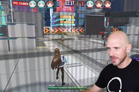 Johnny Sins - Playing Hentai Porn Games Tits In The City!