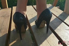High heels going fishing (FULL video on Only Fans)