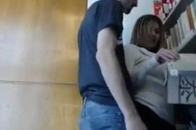 Sexy teacher fucked by student in the library
