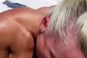 extremely hot muscle woman fucked on a boat