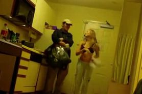 Amateur girl getd naked for pizza delivery - video 1