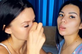 Small boobs Romanian teen makes out and play with her cute friend