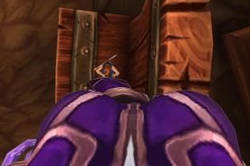 Late Night Out. Anal vore version (Void elf giantess)