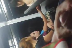 Dickflash for 2 girls on bus