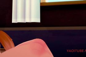 Pokemon Yaoi - Boy Cosplayed as Eevee is fucked by big dick