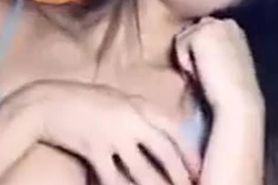 Hot Brunette Amateur Girl Gets Her Boobs Out On Webcam