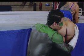 Romi Rain pornstar anal fucked in the ring by the Justice League guy