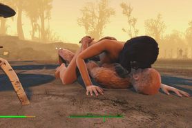Half-zombie, half-man fucks hot Alice in the ass  PC Game, fallout 4