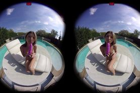VirtualPornDesire - Gina Gerson Plays by The Pool 180 VR 60 FPS