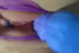 Wet pussy closeup masturbation - video 1