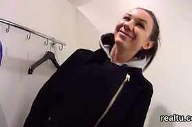 Striking czech teenie is seduced in the hypermarket and poked in pov