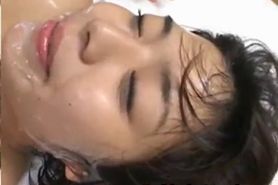 Asian Model gets a sloppy cum facial part5 - video 1