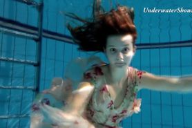 Edwiga from Russia swims beautiful and naked