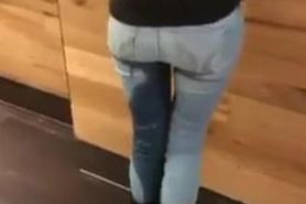 ordering some food and wetting her pants