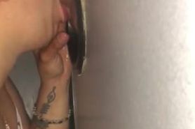 Whore wife at glory hole