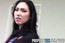 PropertySex - Beautiful realtor renting office space blackmailed into making sex video