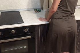 Maid Gets Dick in the Kitchen while Cleaning