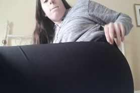 Hairy Girl; Cute Butt Rubbing, Titty Jiggling, and Spanking