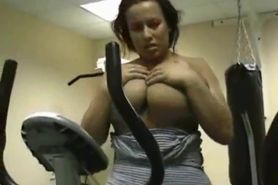 Polish Huge tits Aneta Buena in gym