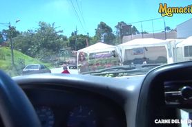 Mamacitaz - Curly Headed Latina Street Vendor Picked Up To Ride Dick