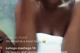 Mzansi girl Gee_miny let the towel down and more on IG live