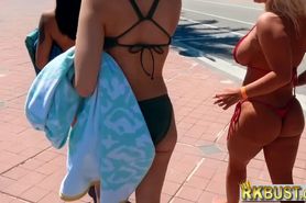 College teens picked up and fucked on spring break