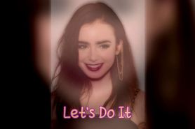 Lily Collins Jerk off to the Beat Challenge
