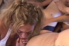 College sluts having fun time being pounded rough in the van