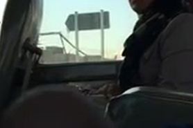 Dickflash for Arab on Bus