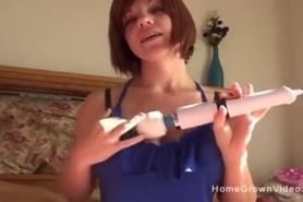 Shes super excited to play with her new sex toys